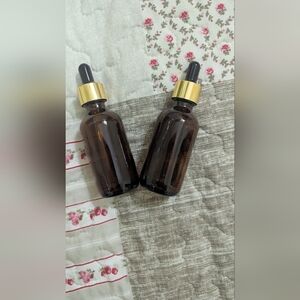 2oz Amber Glass Dropper Bottles with Gold Cap (48 Bottles) Never Used